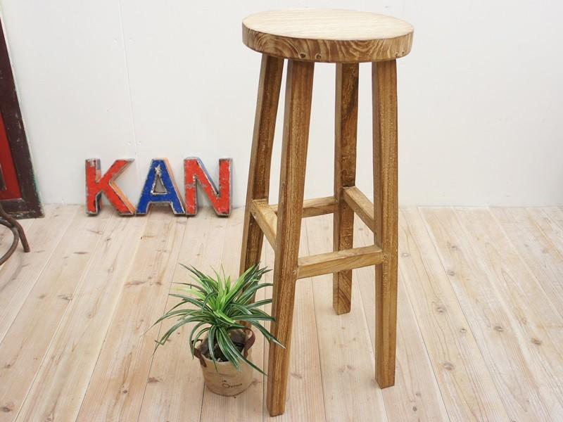 オーダー品 カウンタースツール 高さ75cm 16脚セット ハイスツール 古材 オールドチーク材のハイスツール 無垢材 | 3枚目