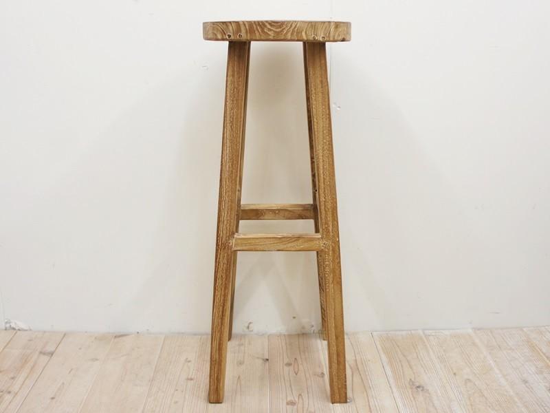オーダー品 カウンタースツール 高さ75cm 16脚セット ハイスツール 古材 オールドチーク材のハイスツール 無垢材 | 4枚目