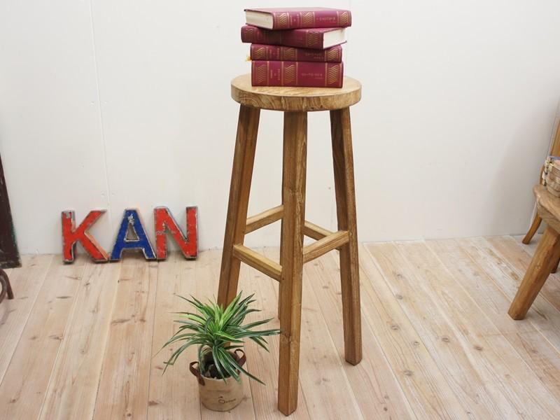 オーダー品 カウンタースツール 高さ75cm 16脚セット ハイスツール 古材 オールドチーク材のハイスツール 無垢材 | 8枚目