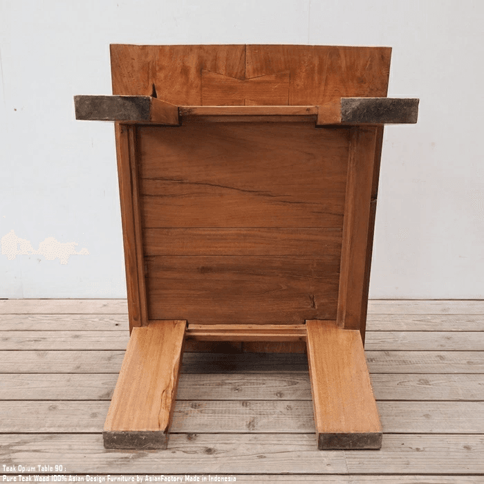 一点物 オールドチーク アンティークテーブル 幅76cm 奥行60cm 高さ46cm 無垢材 勉強机 文机 飾り台 | 15枚目