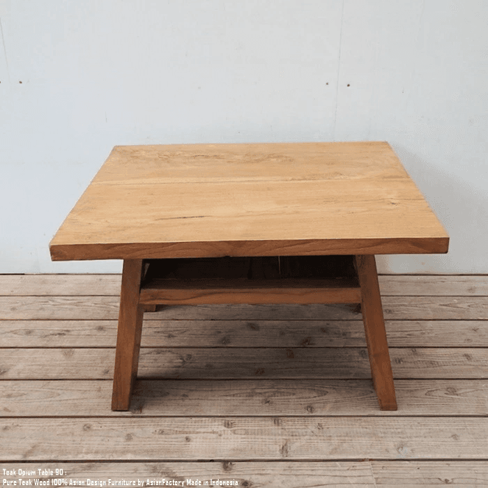 一点物 オールドチーク アンティークテーブル 幅76cm 奥行60cm 高さ46cm 無垢材 勉強机 文机 飾り台 | 3枚目