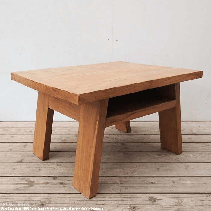 一点物 オールドチーク アンティークテーブル 幅76cm 奥行60cm 高さ46cm 無垢材 勉強机 文机 飾り台 | 4枚目