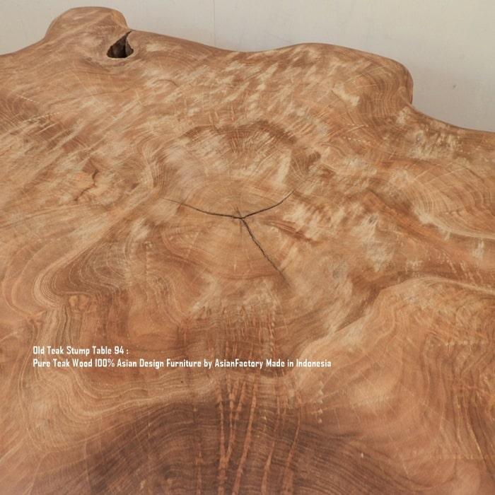 希少オールドチーク一枚板 切り株テーブル94cm 無垢材 飾り台 花台 ちゃぶ台 ローテーブル | 10枚目