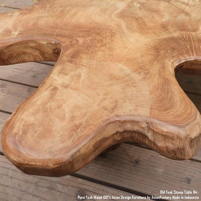 希少オールドチーク一枚板 切り株テーブル94cm 無垢材 飾り台 花台 ちゃぶ台 ローテーブル | 11枚目