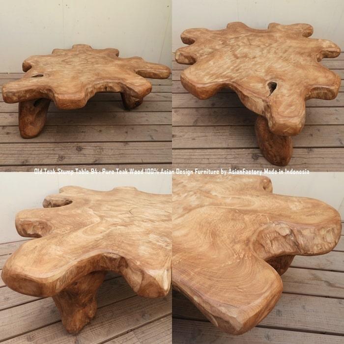 希少オールドチーク一枚板 切り株テーブル94cm 無垢材 飾り台 花台 ちゃぶ台 ローテーブル | 16枚目