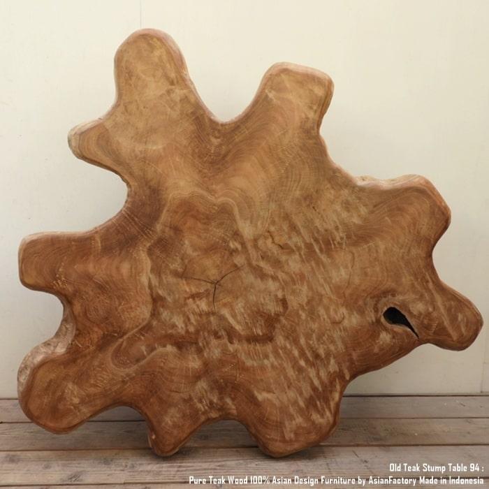 希少オールドチーク一枚板 切り株テーブル94cm 無垢材 飾り台 花台 ちゃぶ台 ローテーブル | 8枚目